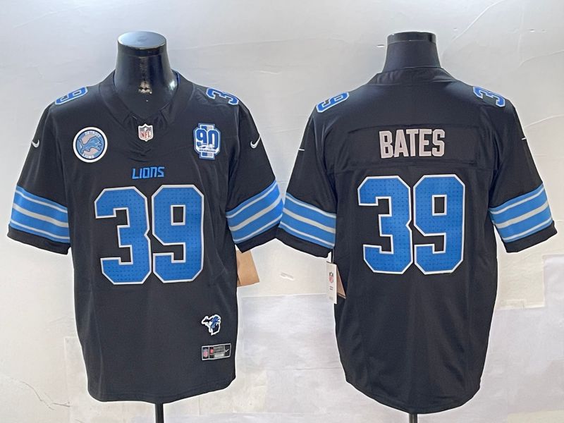Men Detroit Lions #39 Bates Black three generations 2024 Nike Limited NFL Jersey style 01024->detroit lions->NFL Jersey